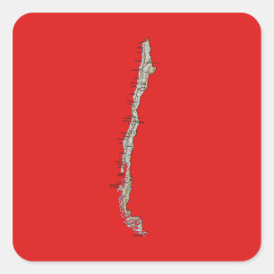 Chile Map Sticker