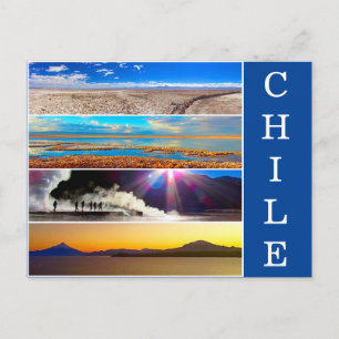 chile natural parks postcard