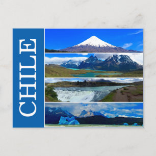 chile nature scenes postcard