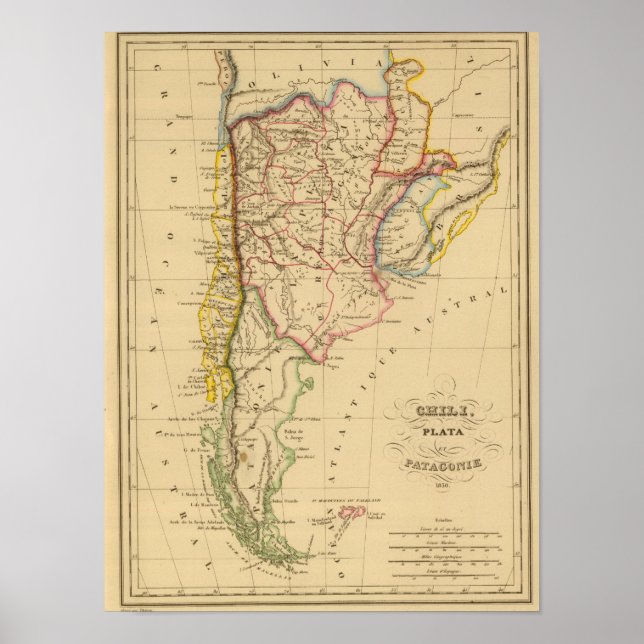 Chile, Plata, and Patagonia Poster (Front)