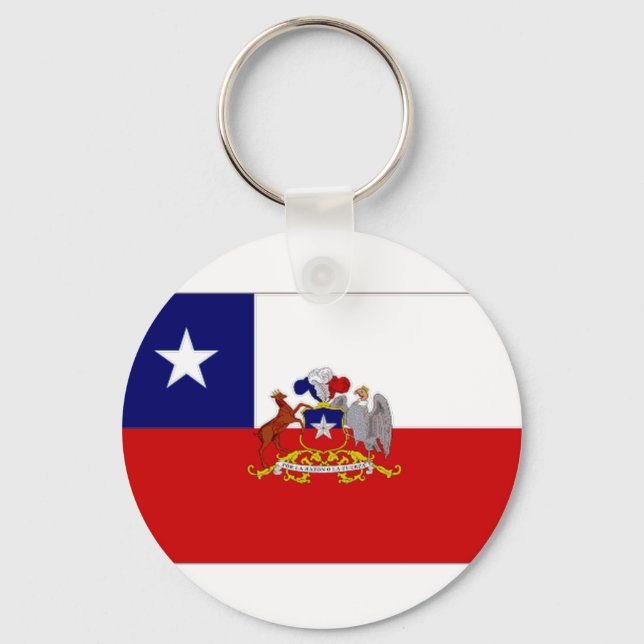 Chile President Flag Key Ring (Front)