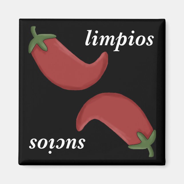 Chile Rojo Cute Dishwasher Magnet (Front)