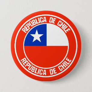 Chile Round Emblem 7.5 Cm Round Badge