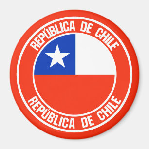 Chile Round Emblem Magnet