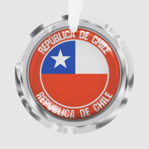 Chile Round Emblem Ornament