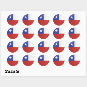Chile  Round Icon Flag Classic Round Sticker