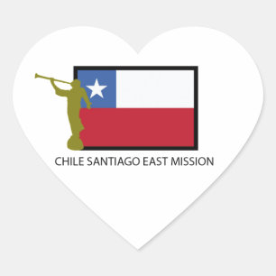 Chile Santiago East Mission LDS CTR Heart Sticker
