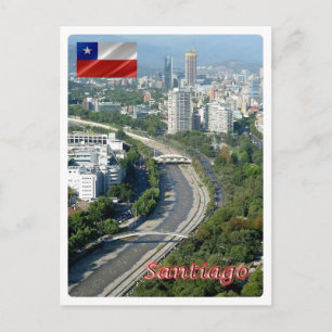 Chile - Santiago - Rio Mapocho - Postcard