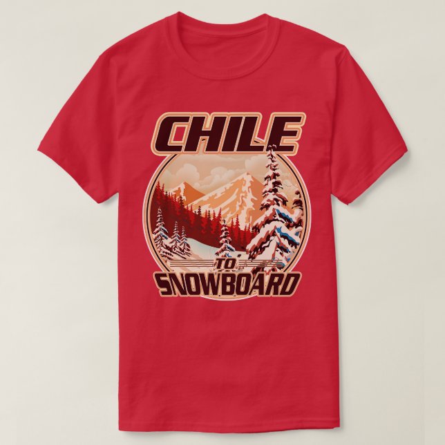 Chile Snowboarding T-Shirt (Design Front)