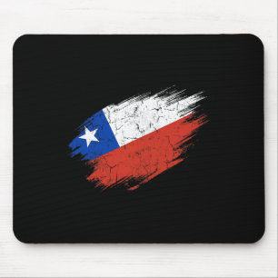 Chile Soccer Fan Tattered Flag National Pride Mouse Mat