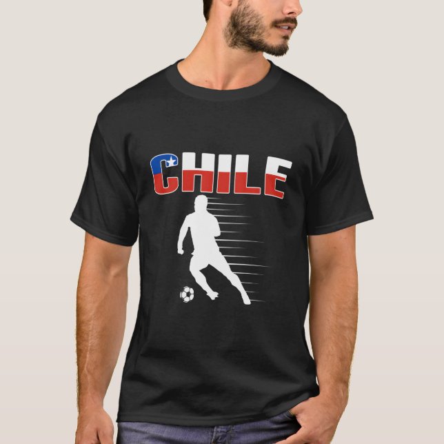 Chile Soccer Jersey Support Chilean Football Team T-Shirt (Front)