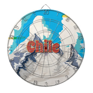 Chile Vintage Travel Poster Dartboard