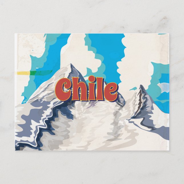 Chile Vintage Travel Poster Postcard (Front)