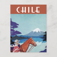 Chile vintage travel poster