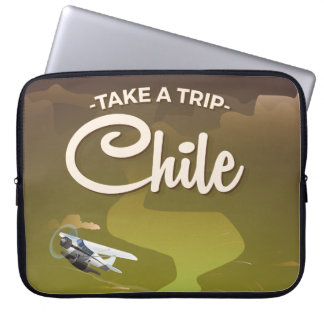 Chile Volcano vintage travel poster Laptop Sleeve