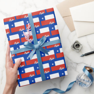 Chile Wrapping Paper, Chilean Flag patriotic Paper