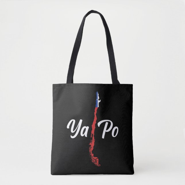 Chile Ya Po South America Map Chilean Flag Tote Bag (Front)