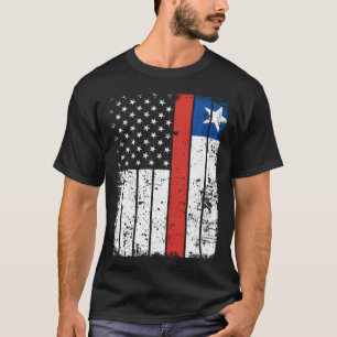 Chilean American Flag T-Shirt - Pride Chile USA Pu