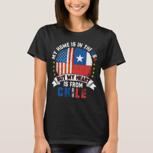 Chilean American Patriot Heart is from Chile Flag T-Shirt