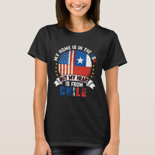 Chilean American Patriot Heart is from Chile Flag T-Shirt