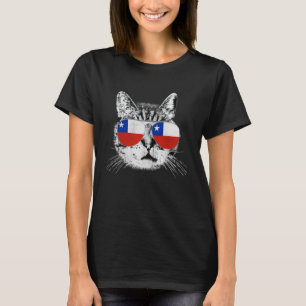 Chilean Chile - Flag Cat Vintage Men Women Graphic T-Shirt