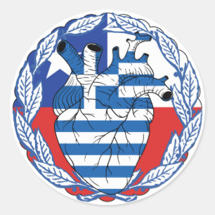 Chilean Chile Greek Independence Greek Greece Classic Round Sticker
