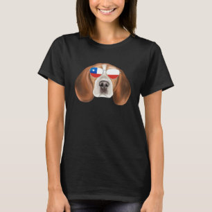 Chilean Flag Beagle Dog Chile Pocket T-Shirt