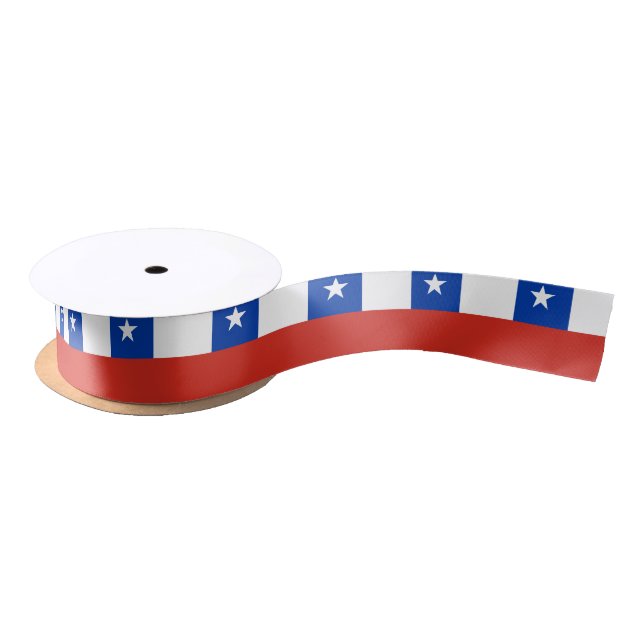 Chilean Flag & Chile travel, holiday/sports Satin Ribbon (Spool)