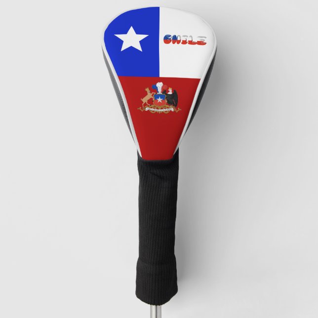 Chilean flag-coat of arms  golf head cover (Front)