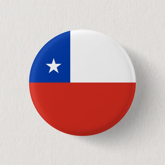 Chilean Flag, Flag of Chile 3 Cm Round Badge (Front)