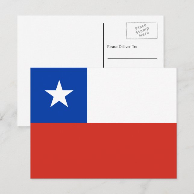 Chilean Flag, Flag of Chile Postcard (Front/Back)
