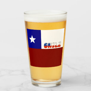 Chilean flag glass