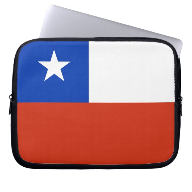Chilean Flag Laptop Sleeve (Front)