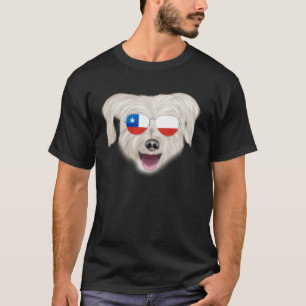 Chilean Flag Pyrenean Shepherd Dog Chile Pocket T-Shirt