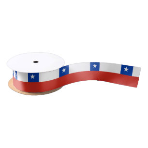 Chilean flag ribbon satin ribbon