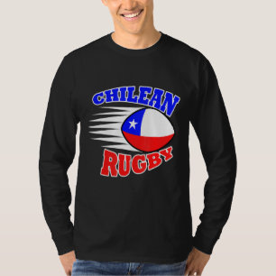 Chilean Flag Rugby Player Chile Sports Men Women T-Shirt
