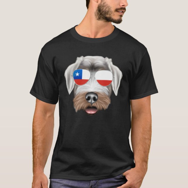 Chilean Flag Sealyham Terrier Dog Chile Pocket T-Shirt (Front)