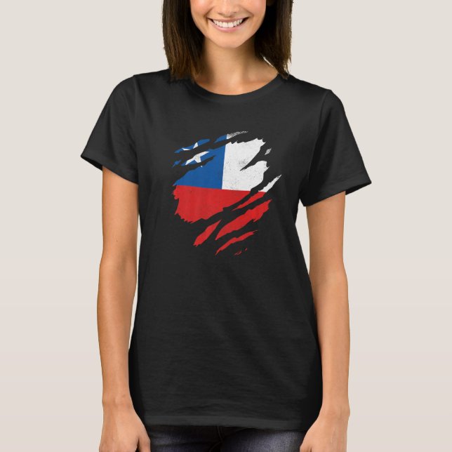 Chilean Flag South America Chileanos Chilenos Chil T-Shirt (Front)