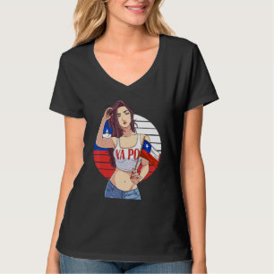 Chilean Girl Latino Pride Chile Flag Proud Ya Po T-Shirt