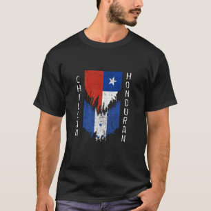 Chilean Honduran Flags Ripped Torn Chile Honduras T-Shirt