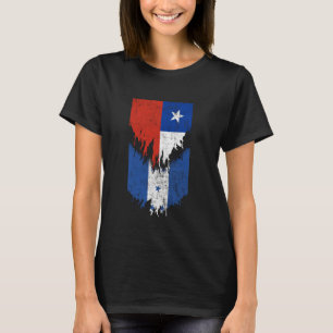 Chilean Honduran Flags Ripped Torn Chile Honduras T-Shirt