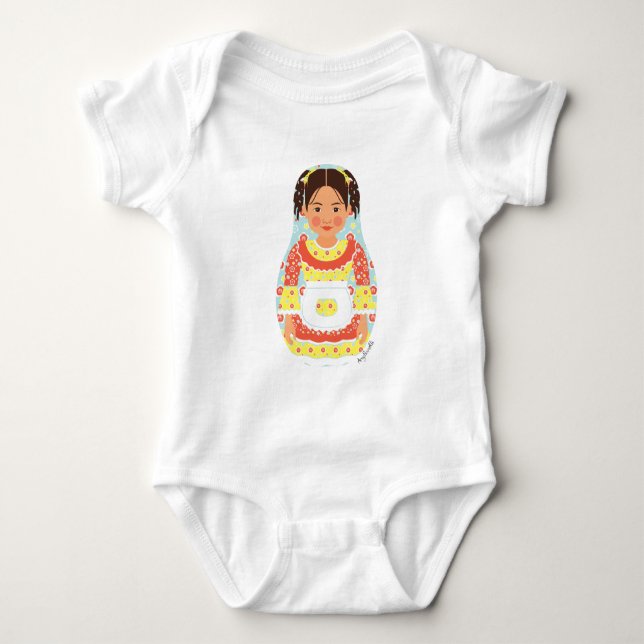 Chilean Matryoshka Baby Bodysuit (Front)