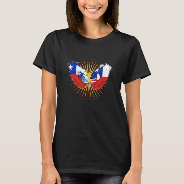 Chilean roots   but now a proud USA Citizen family T-Shirt (Front)