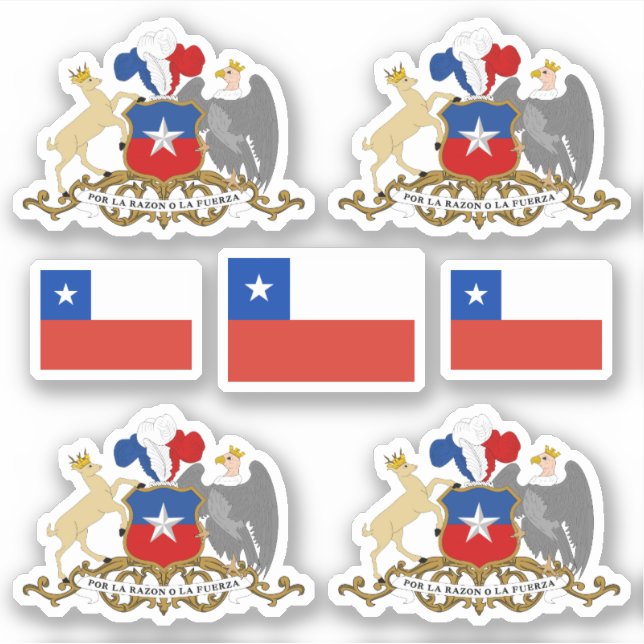 Chilean state symbols / coat of arms and flag (Front)