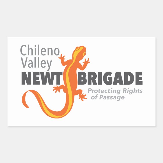 Chileno Valley Newt Brigade Rectangular Sticker (Front)