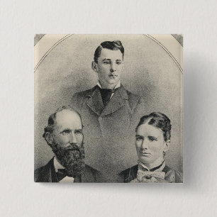 Chiles family portraits 15 cm square badge