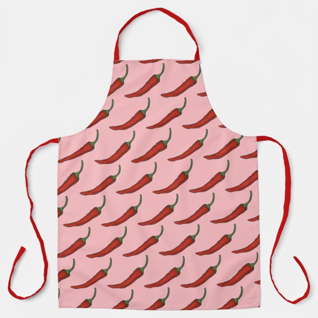 Chiles Red Chilli Spicy Hot Cayenne Pepper Veggie Apron (Front)