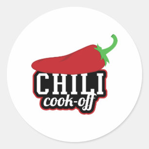 Chili Cook-Off Classic Round Sticker