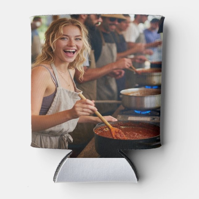 Chili Cook Off Photo Customize Can Cooler (Front)
