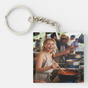 Chili Cook Off Photo Customize Key Ring